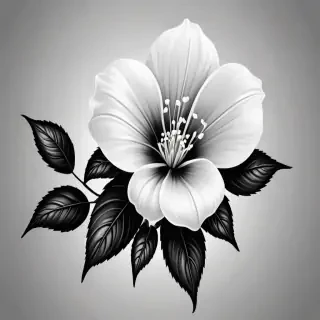 flower clip art black and white