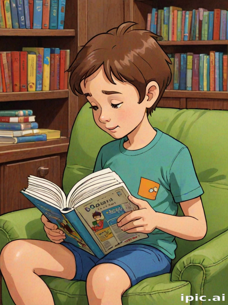 reading cartoon