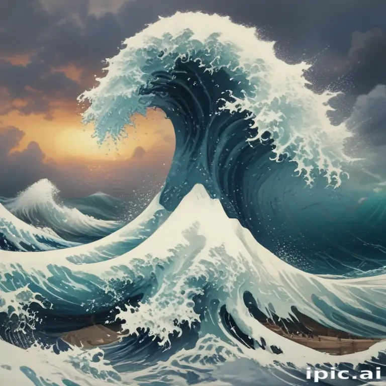 great wave wallpaper