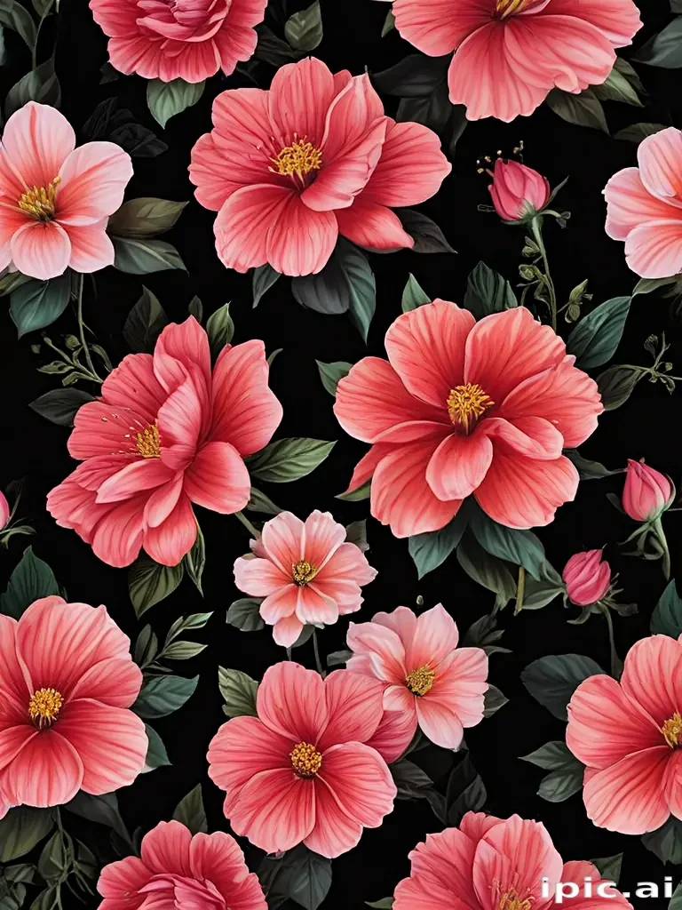 flower black background