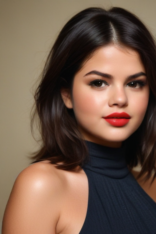 selena gomez red lipstick
