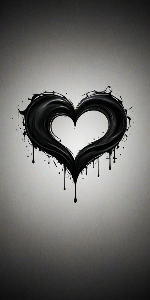 wallpaper black heart
