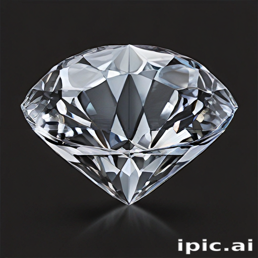 Stunningly Cut Diamond Sparkling Brightly Against a Dark Background