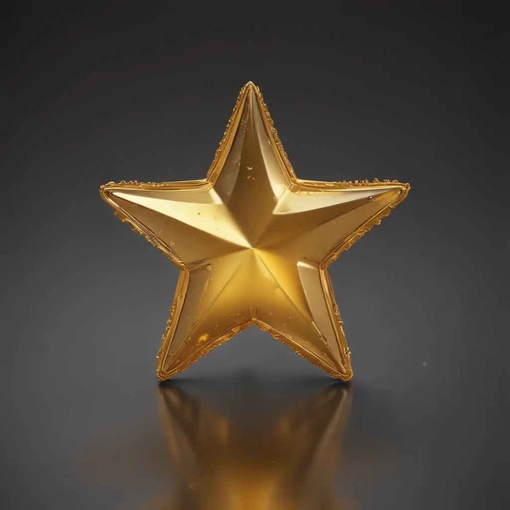 transparent gold star