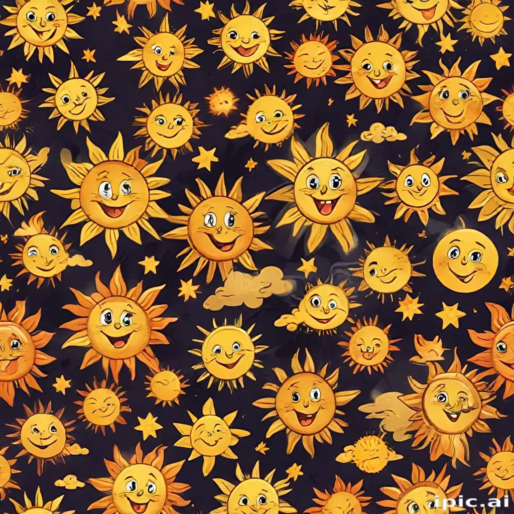 cartoon suns