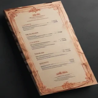 menu mock up