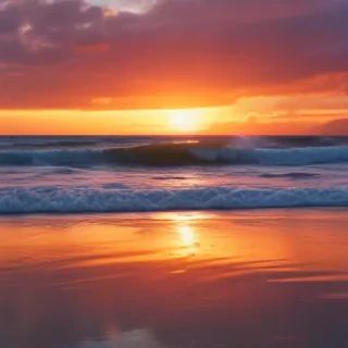sunset on the beach backgrounds