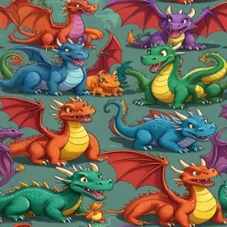 cartoon dragons