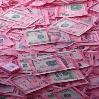 pink money background