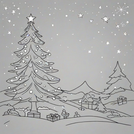 christmas outline
