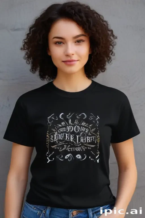 black tee mockup
