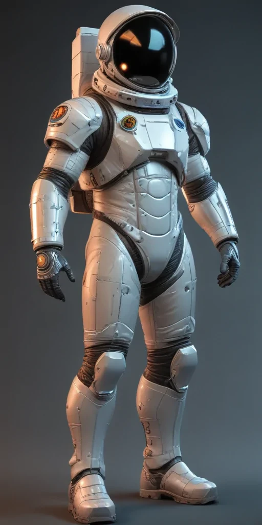 cartoon transparent astronaut suit