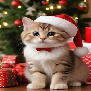 cat christmas wallpaper