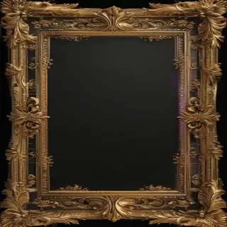 transparent background gold border