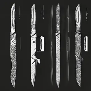 drawings of knives