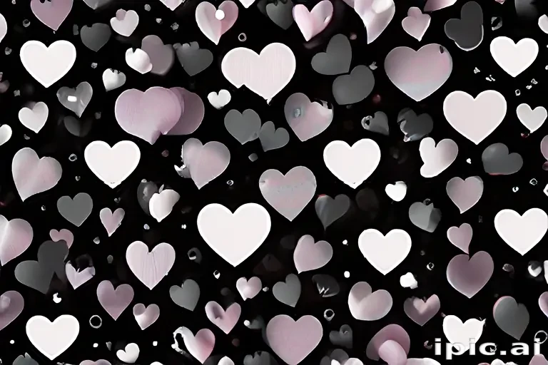hearts background black