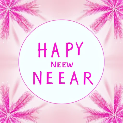 happy new year pink