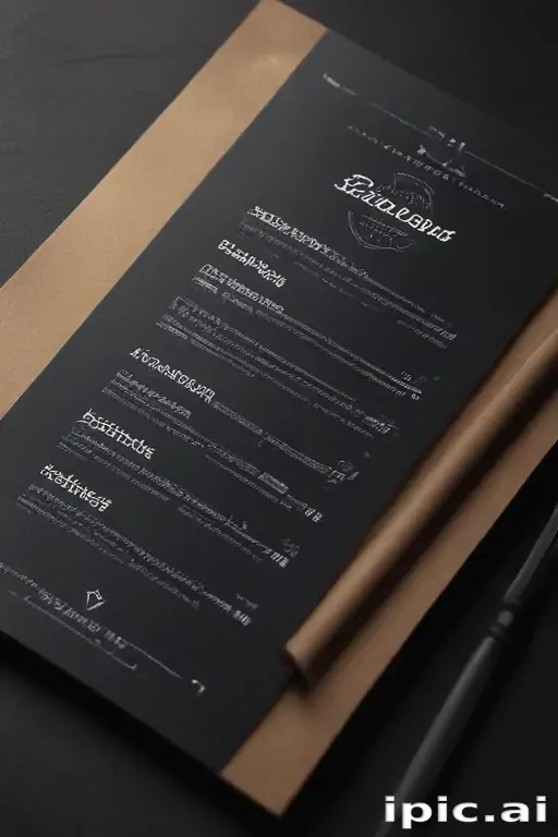 restaurant menu mockup