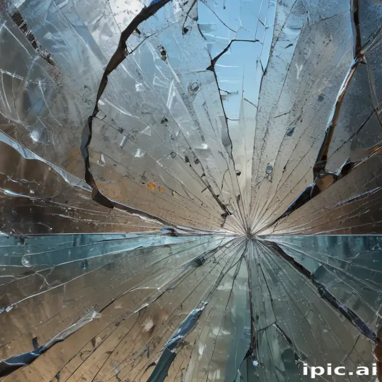 cracked glass transparent