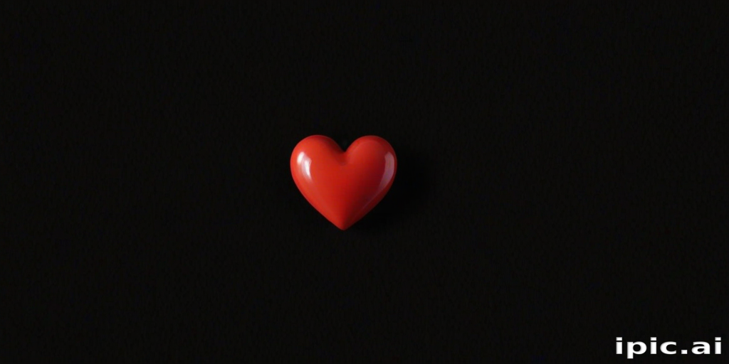 heart with black background