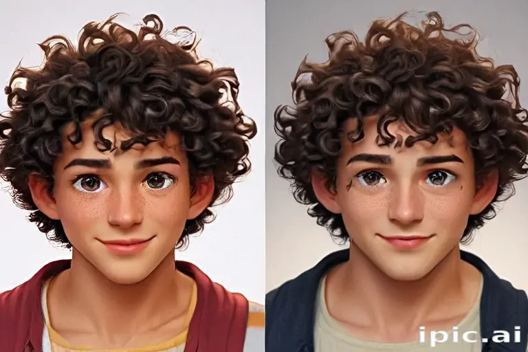 popular male cartoon characters with curly hair