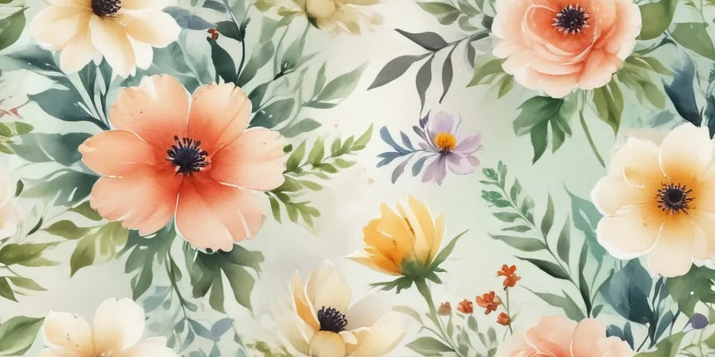 watercolor floral background