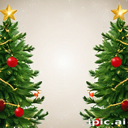 Festive Christmas Trees Adorned with Ornaments and Stars for the ...