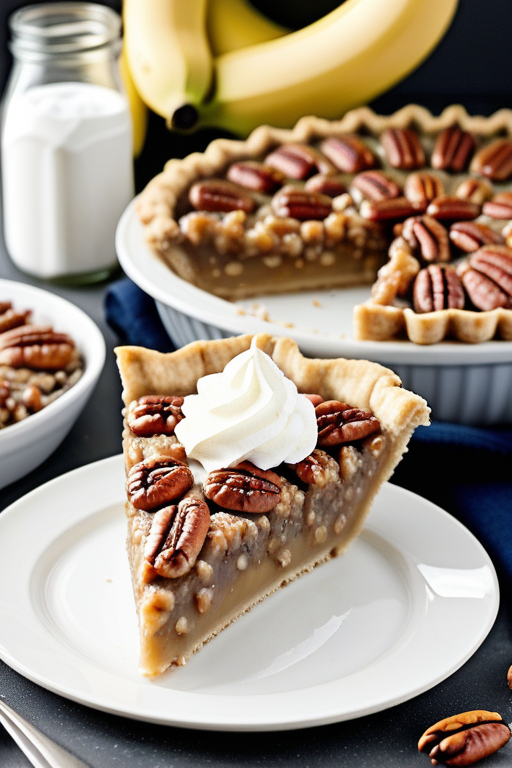 no bake banana caramel pecan pie