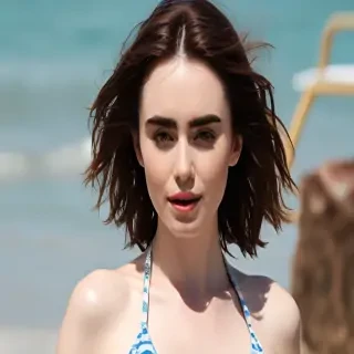 Lily Collins in bikini