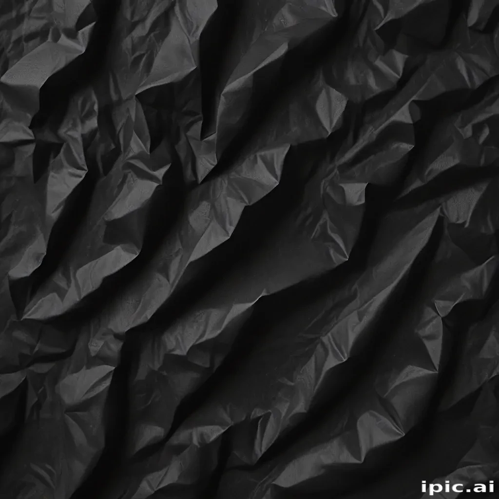 crinkled black paper