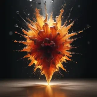 transparent explosion