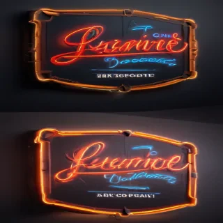 neon sign mockup