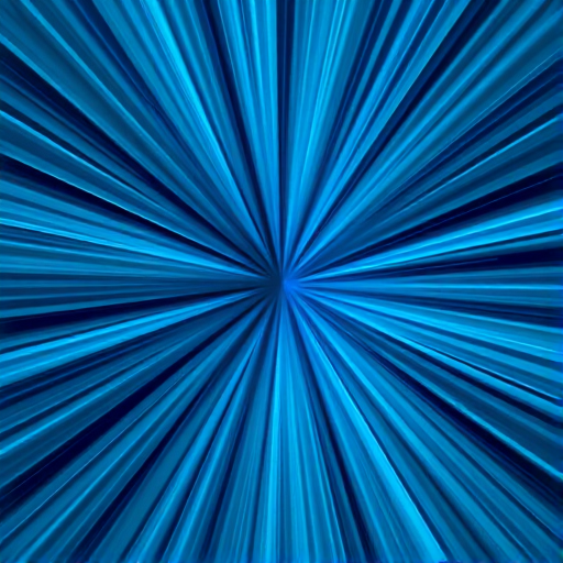 Create an abstract radial burst pattern with shades of blue and turquoise, high contrast, using a DSLR camera at f/8 aperture, 1/250 sec shutter speed, ISO 100, shooting from a straight-on perspective with a wide-angle lens.