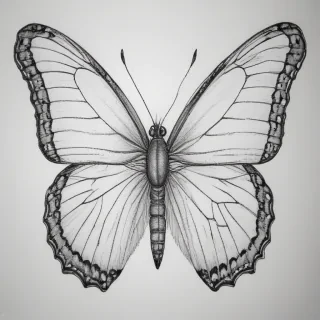 outline drawing of a butterfly