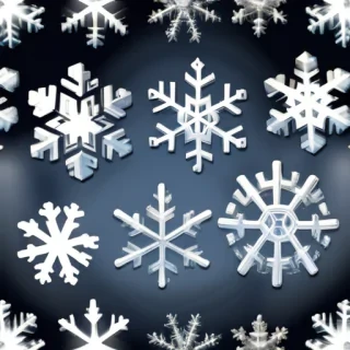 transparent snowflakes