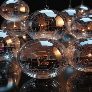 transparent disco balls