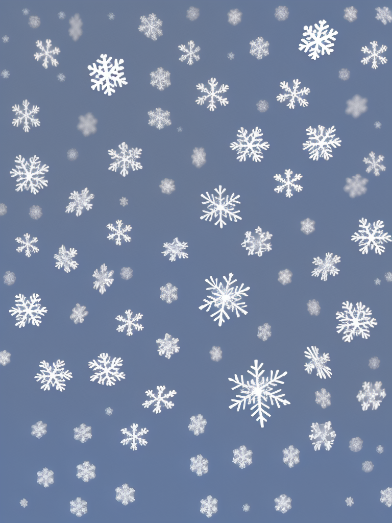 A Beautiful Winter Scene Featuring Various Snowflakes Against a Soft ...