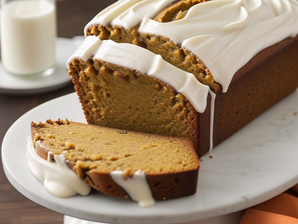 pumpkin bread cream cheese icing