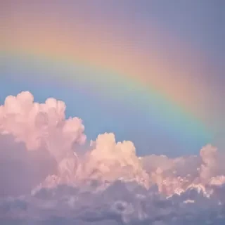 pastel coloured rainbow