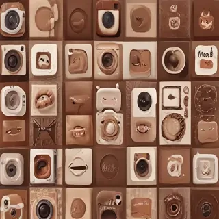 aesthetic instagram highlight covers brown