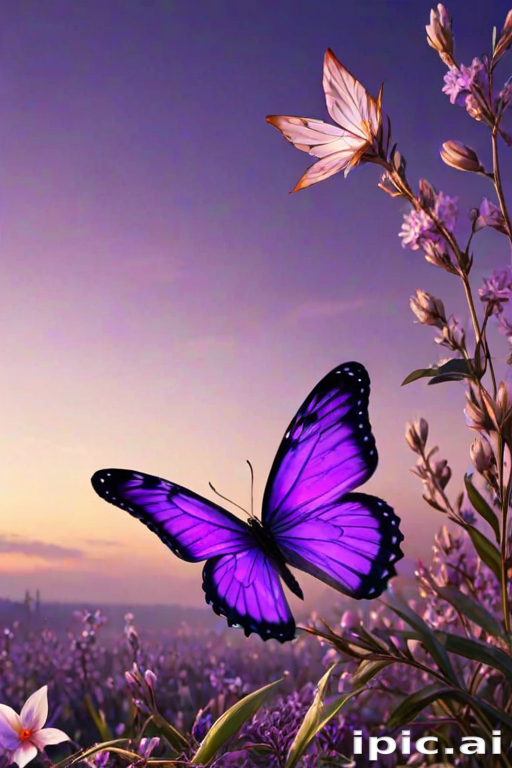 wallpaper purple butterfly
