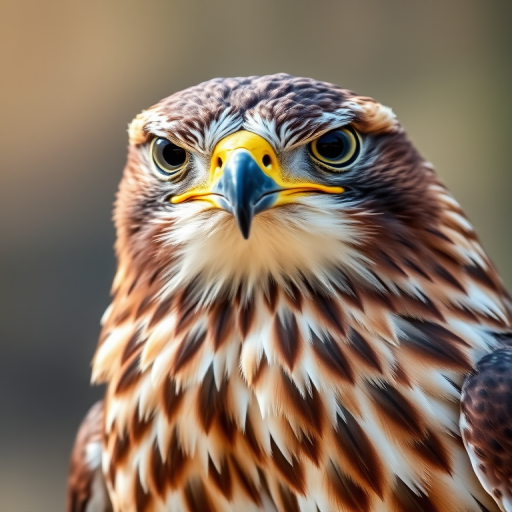hawk portrait, sharp focus, natural lighting, ISO 100, aperture f/5.6, shutter speed 1/200s, 85mm lens, DSLR camera, close-up view, high detail