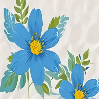 blue flower clip art