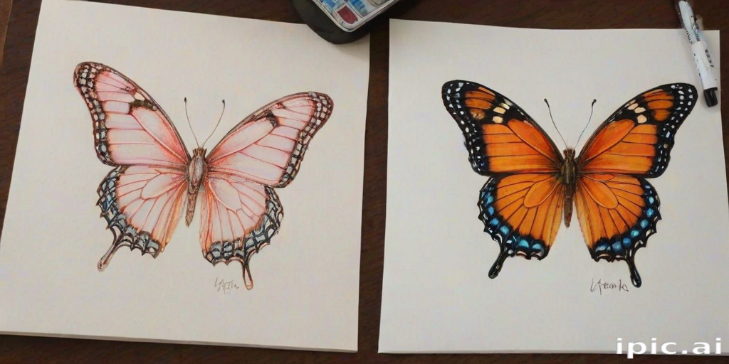butterfly drawling