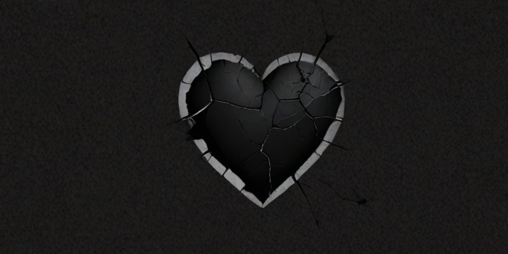broken heart black