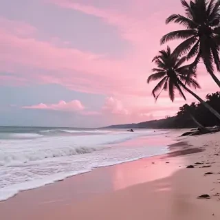 pink beach aesthetic