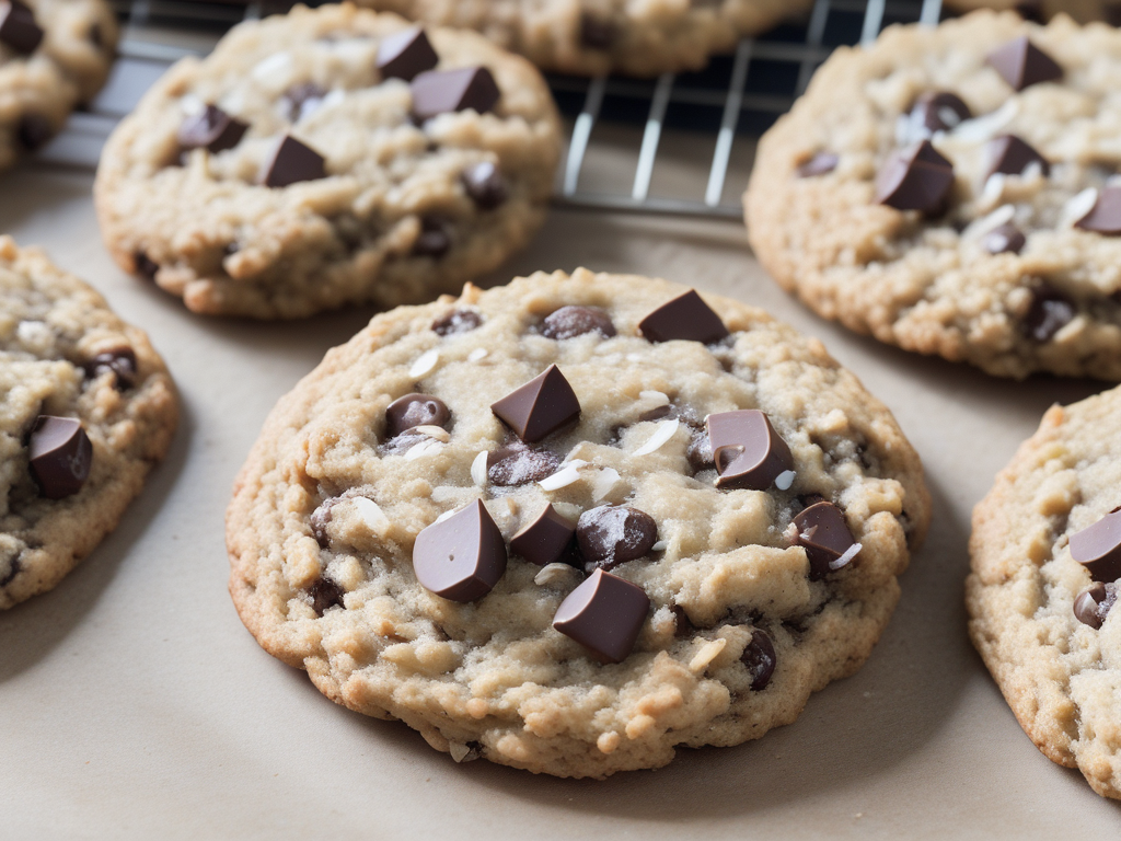 oat coconut chocolate chip cookies