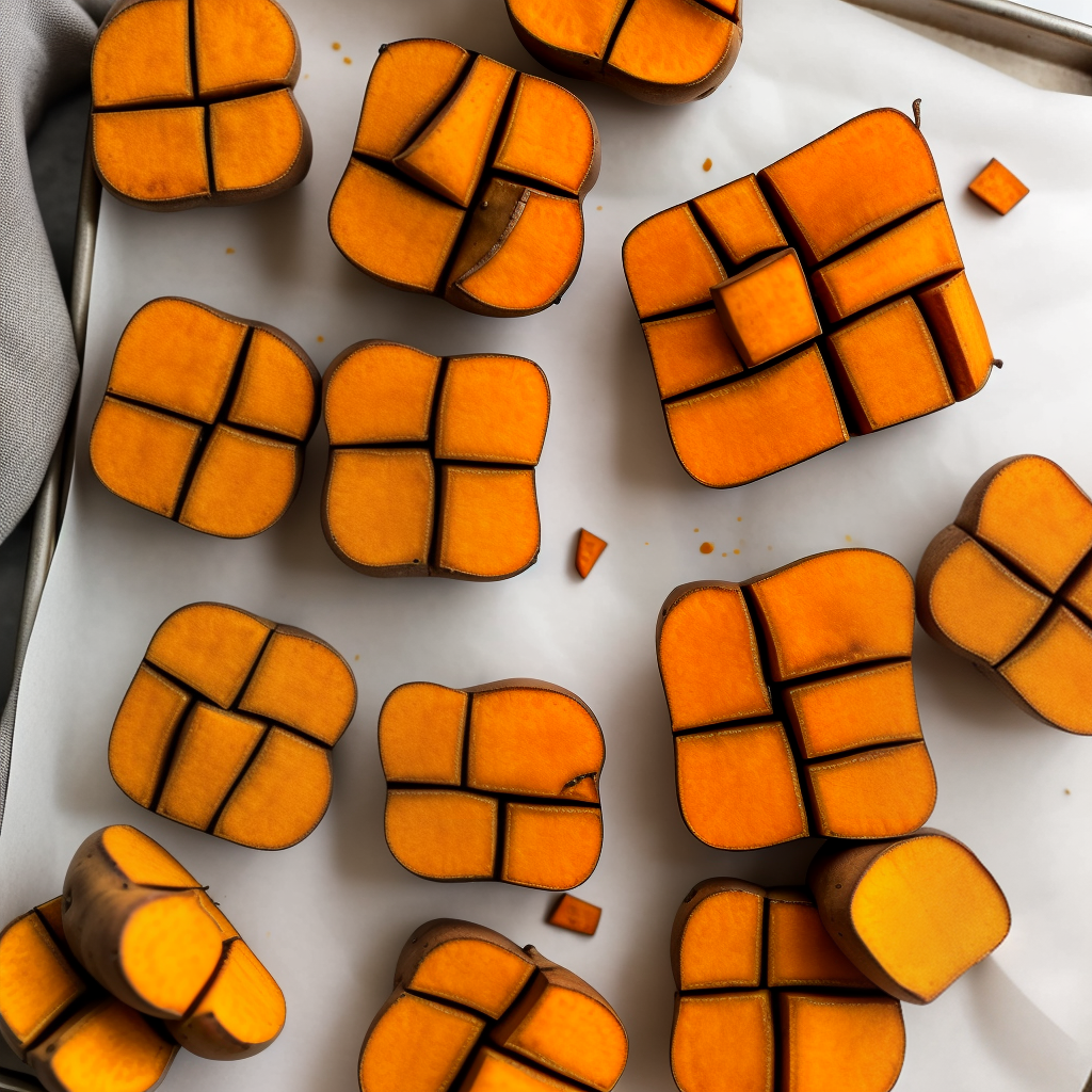 air fried sweet potato cubes