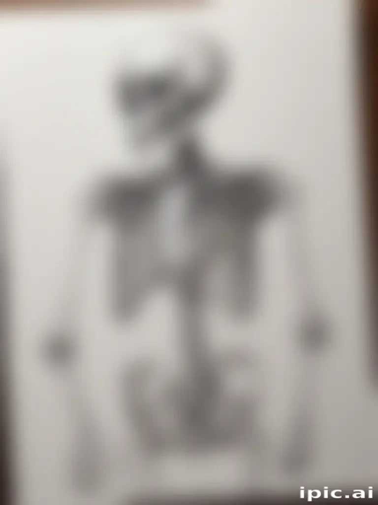 creative skeleton drawings