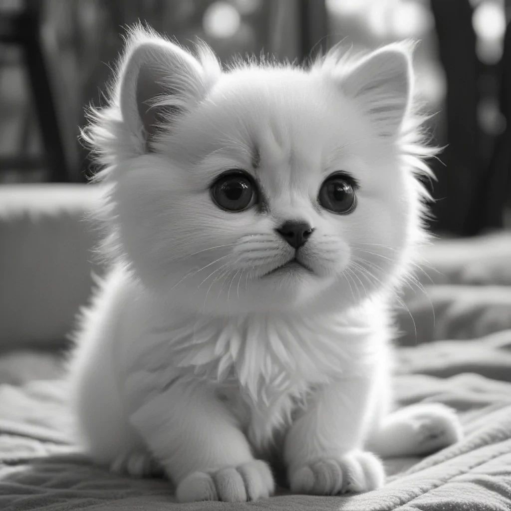 black and white cute